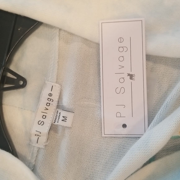 💕PJ SALVAGE💕 Bridal Embroidered Robe ~ Blue Bride Graphic Medium M NWT - Picture 11 of 12